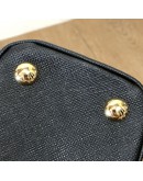 PRADA 1BA906 Galleria Mini Bag in Black Saffiano Lux Leather with Shoulder Strap – GHW (Year 2022)
