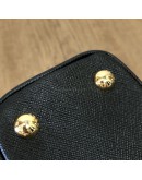 PRADA 1BA906 Galleria Mini Bag in Black Saffiano Lux Leather with Shoulder Strap – GHW (Year 2022)
