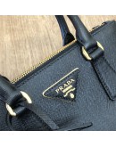 PRADA 1BA906 Galleria Mini Bag in Black Saffiano Lux Leather with Shoulder Strap – GHW (Year 2022)