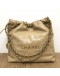 CHANEL 22 Small Shoulder bag in Quilted Beige Shiny Calfskin – GHW (Microchip – Year 2024)