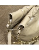 CHANEL 22 Small Shoulder bag in Quilted Beige Shiny Calfskin – GHW (Microchip – Year 2024)