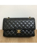 CHANEL Medium Classic Flap (CF) Shoulder Bag in Black Caviar – GHW (Microchip – Year 2022)