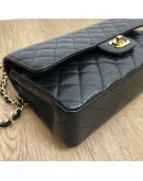 CHANEL Medium Classic Flap (CF) Shoulder Bag in Black Caviar – GHW (Microchip – Year 2022)