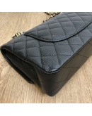 CHANEL Medium Classic Flap (CF) Shoulder Bag in Black Caviar – GHW (Microchip – Year 2022)