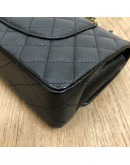 CHANEL Medium Classic Flap (CF) Shoulder Bag in Black Caviar – GHW (Microchip – Year 2022)
