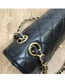 CHANEL Medium Classic Flap (CF) Shoulder Bag in Black Caviar – GHW (Microchip – Year 2022)