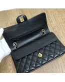 CHANEL Medium Classic Flap (CF) Shoulder Bag in Black Caviar – GHW (Microchip – Year 2022)