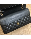 CHANEL Medium Classic Flap (CF) Shoulder Bag in Black Caviar – GHW (Microchip – Year 2022)