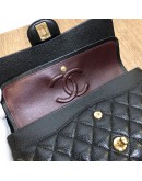 CHANEL Medium Classic Flap (CF) Shoulder Bag in Black Caviar – GHW (Microchip – Year 2022)