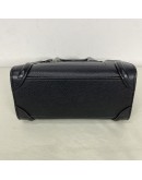 CELINE Nano Luggage with Shoulder Strap in Black Grained Calfskin - SHW (Year 2019)