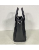 CELINE Nano Luggage with Shoulder Strap in Black Grained Calfskin - SHW (Year 2019)