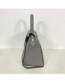 CELINE Nano Belt Bag with Shoulder Strap in Grey Grained Calfskin - GHW (Year 2020)