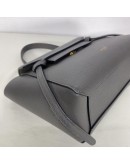 CELINE Nano Belt Bag with Shoulder Strap in Grey Grained Calfskin - GHW (Year 2020)