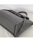 CELINE Nano Belt Bag with Shoulder Strap in Grey Grained Calfskin - GHW (Year 2020)
