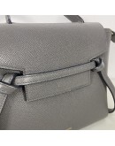CELINE Nano Belt Bag with Shoulder Strap in Grey Grained Calfskin - GHW (Year 2020)