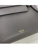 CELINE Nano Belt Bag with Shoulder Strap in Grey Grained Calfskin - GHW (Year 2020)