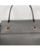 CELINE Nano Belt Bag with Shoulder Strap in Grey Grained Calfskin - GHW (Year 2020)