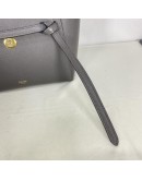 CELINE Nano Belt Bag with Shoulder Strap in Grey Grained Calfskin - GHW (Year 2020)