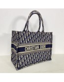 CHRISTIAN DIOR Medium Book Tote in Blue Oblique Jacquard (Year 2021)