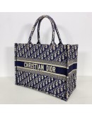 CHRISTIAN DIOR Medium Book Tote in Blue Oblique Jacquard (Year 2021)