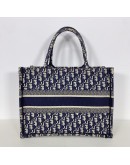 CHRISTIAN DIOR Medium Book Tote in Blue Oblique Jacquard (Year 2021)