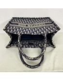 CHRISTIAN DIOR Medium Book Tote in Blue Oblique Jacquard (Year 2021)