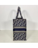CHRISTIAN DIOR Medium Book Tote in Blue Oblique Jacquard (Year 2021)
