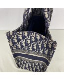 CHRISTIAN DIOR Medium Book Tote in Blue Oblique Jacquard (Year 2021)