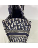 CHRISTIAN DIOR Medium Book Tote in Blue Oblique Jacquard (Year 2021)