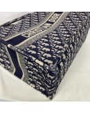 CHRISTIAN DIOR Medium Book Tote in Blue Oblique Jacquard (Year 2021)
