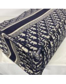 CHRISTIAN DIOR Medium Book Tote in Blue Oblique Jacquard (Year 2021)