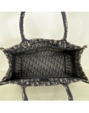 CHRISTIAN DIOR Medium Book Tote in Blue Oblique Jacquard (Year 2021)