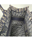 CHRISTIAN DIOR Medium Book Tote in Blue Oblique Jacquard (Year 2021)