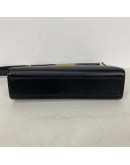 YVES SAINT LAURENT Medium Manhattan in Box Shoulder Bag in Black Calfskin - Bronze Tone Hardware