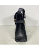 YVES SAINT LAURENT Medium Manhattan in Box Shoulder Bag in Black Calfskin - Bronze Tone Hardware