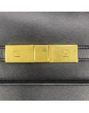 YVES SAINT LAURENT Medium Manhattan in Box Shoulder Bag in Black Calfskin - Bronze Tone Hardware