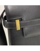 YVES SAINT LAURENT Medium Manhattan in Box Shoulder Bag in Black Calfskin - Bronze Tone Hardware