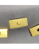 YVES SAINT LAURENT Medium Manhattan in Box Shoulder Bag in Black Calfskin - Bronze Tone Hardware