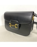 GUCCI Horsebit 1955 Medium Shoulder Bag in Black Calfskin – GHW