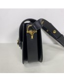 GUCCI Horsebit 1955 Medium Shoulder Bag in Black Calfskin – GHW