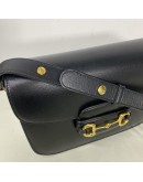 GUCCI Horsebit 1955 Medium Shoulder Bag in Black Calfskin – GHW