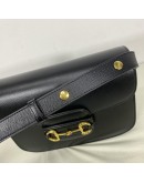 GUCCI Horsebit 1955 Medium Shoulder Bag in Black Calfskin – GHW