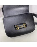 GUCCI Horsebit 1955 Medium Shoulder Bag in Black Calfskin – GHW