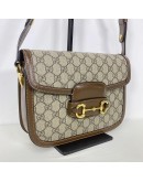 GUCCI Horsebit 1955 Medium Shoulder Bag in Brown GG Supreme – GHW