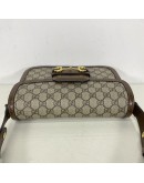 GUCCI Horsebit 1955 Medium Shoulder Bag in Brown GG Supreme – GHW