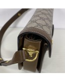 GUCCI Horsebit 1955 Medium Shoulder Bag in Brown GG Supreme – GHW