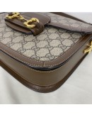 GUCCI Horsebit 1955 Medium Shoulder Bag in Brown GG Supreme – GHW