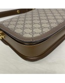 GUCCI Horsebit 1955 Medium Shoulder Bag in Brown GG Supreme – GHW