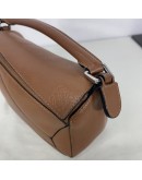 LOEWE Mini Puzzle Bag with Shoulder Strap in Tan Soft Grained Calfskin – SHW