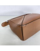 LOEWE Mini Puzzle Bag with Shoulder Strap in Tan Soft Grained Calfskin – SHW